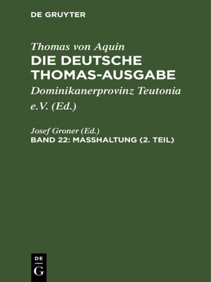 cover image of Masshaltung (2. Teil)